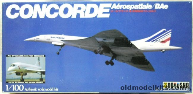 Doyusha 1/100 Concorde Supersonic Airliner - Air France or British Airways (ex Entex), 100-CO-4000 plastic model kit